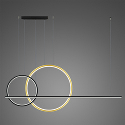 Pendant Lamp LINEA No.4 B Φ60/40 cm black-gold 3k Altavola Design