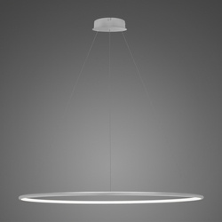 Pendant Lamp Led Ring No.1 Φ120 cm in 3k silver Altavola Design