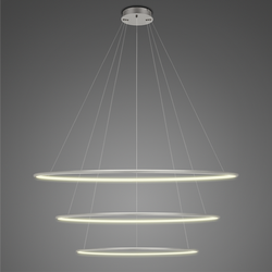 Pendant Lamp Led Ring No.3 Φ100 cm in 3k silver Altavola Design