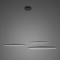 Pendant Lamp Led Ring No.3 Φ120 cm in 3k black Altavola Design