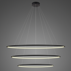Pendant Lamp Led Ring No.3 Φ120 cm in 4k black dimmable Altavola Design