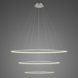 Pendant Lamp Led Ring No.3 Φ80 cm in 3k silver Altavola Design