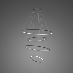 Pendant Lamp Led Ring No.4 Φ100 cm in 3k black  Altavola Design