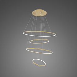 Pendant Lamp Led Ring No.4 Φ100 cm in 3k gold dimmable Altavola Design