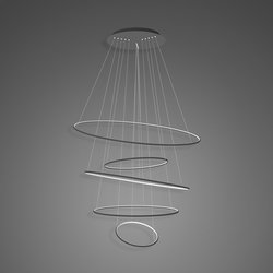 Pendant Lamp Led Ring No.5 Φ120 cm in 3k black Altavola Design