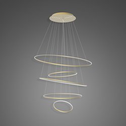 Pendant Lamp Led Ring No.5 Φ120 cm  in 4k gold Altavola Design