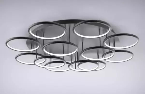 Altavola Design: Ceiling Lamp Led Ring 12 black in 4k