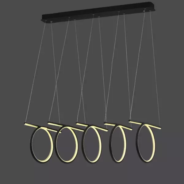 Altavola Design: Pendant Lamp Led Ring no.8 in 3k black
