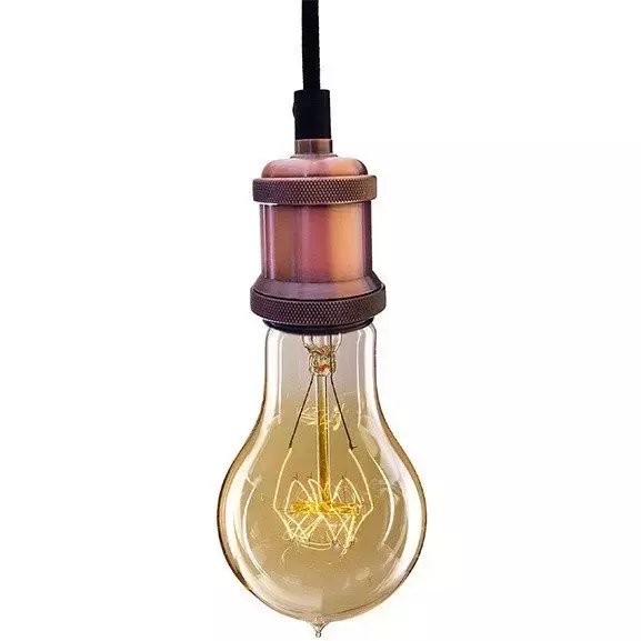 INDUSTRIAL CHIC-PINK GOLD-EDISON BULB-PENDANT LAMP bf02