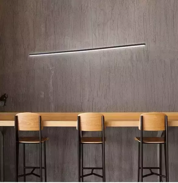 Pendant Lamp LINEA No.1 143cm black 3k   Altavola Design