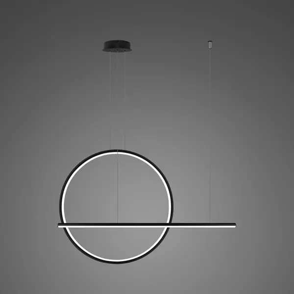 Pendant Lamp LINEA No.2 Φ80 cm black 3k dimmable Altavola Design