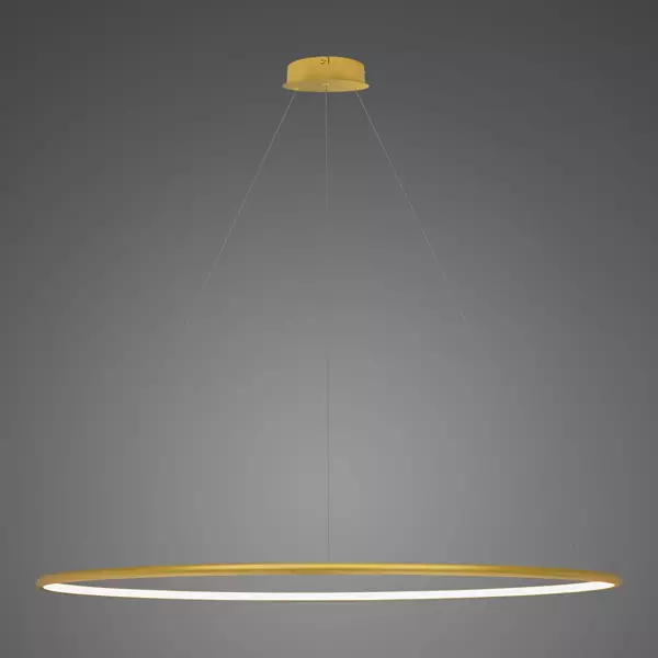 Pendant Lamp Led Ring No.1 Φ150 cm in 3k gold Altavola Design