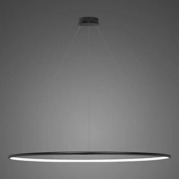 Pendant Lamp Led Ring No.1 Φ180 cm in 3k black dimmable Altavola Design