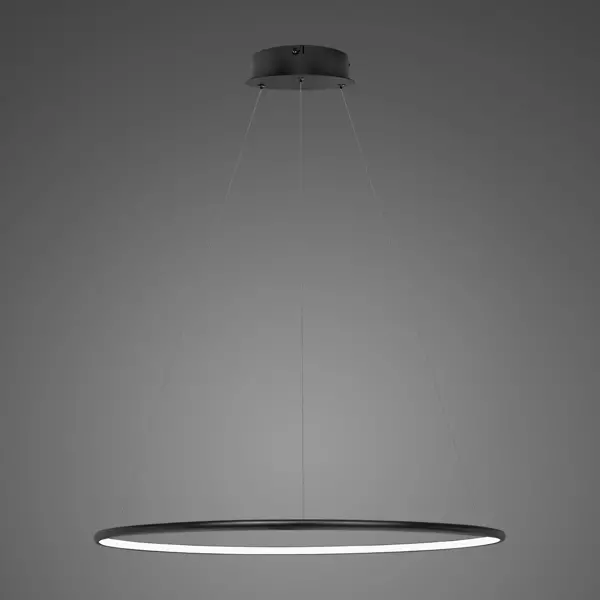 Pendant Lamp Led Ring No.1 Φ60 cm in 3k black Altavola Design