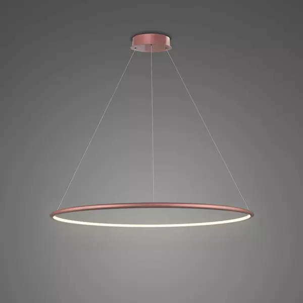 Pendant Lamp Led Ring No.1 Φ60 cm in 3k rose gold dimmable Altavola Design