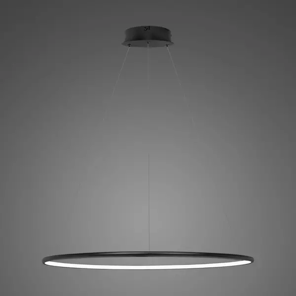 Pendant Lamp Led Ring No.1 Φ80 cm in 3k  black dimmable Altavola Design