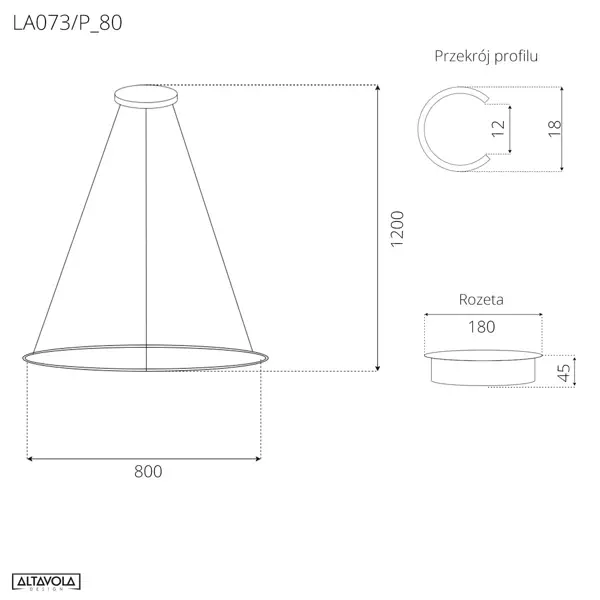 Pendant Lamp Led Ring No.1 Φ80 cm in 3k copper dimmable Altavola Design