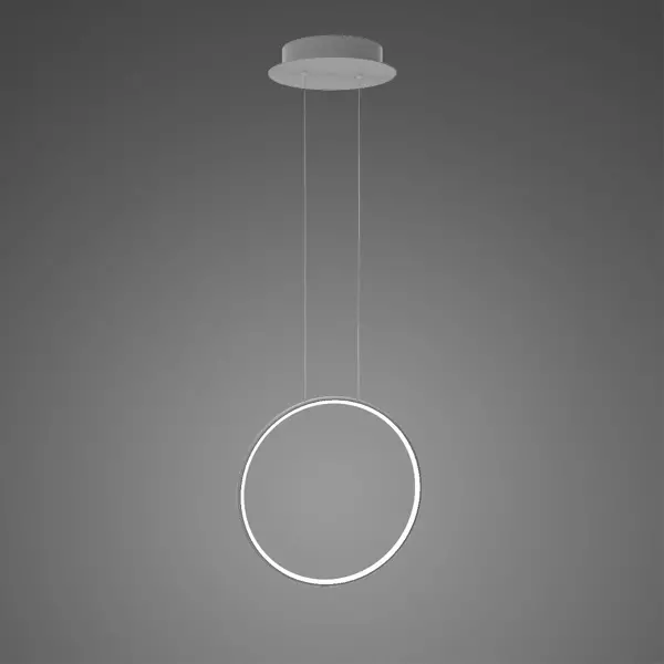 Pendant Lamp Led Ring No.1 X Φ40 cm in 3k silver Altavola Design