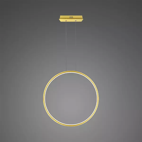 Pendant Lamp Led Ring No.1 X Φ60 cm in 3k gold Altavola Design