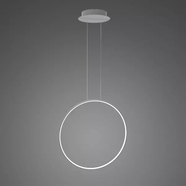 Pendant Lamp Led Ring No.1 X Φ60 cm in 4k silver dimmable Altavola Design