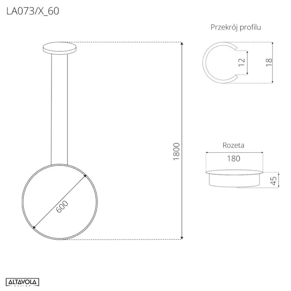 Pendant Lamp Led Ring No.1 X Φ60 cm in 4k white dimmable Altavola Design