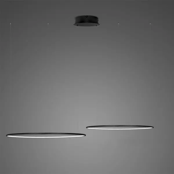 Pendant Lamp Led Ring No. 2  CO2 black Φ60 cm in 3k dimmable Altavola Design