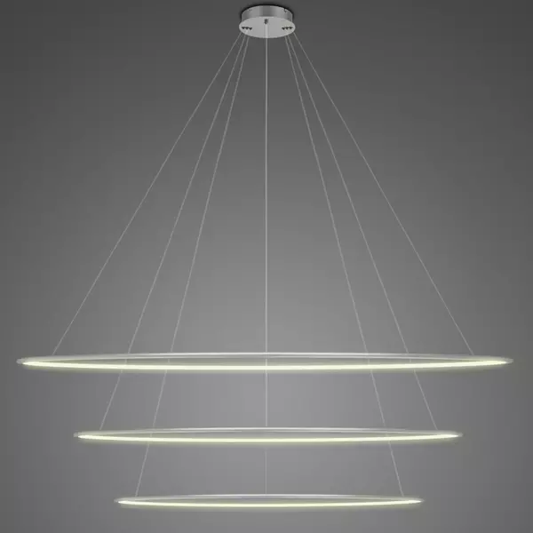 Pendant Lamp Led Ring No.3 Φ230 cm in 3k silver Altavola Design