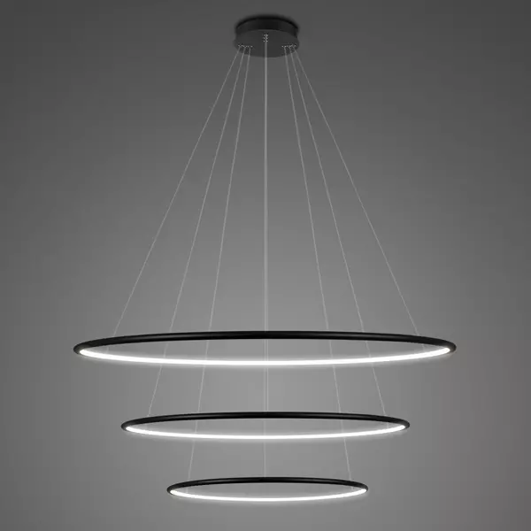 Pendant Lamp Led Ring No.3 Φ80 cm in 4k black Altavola Design