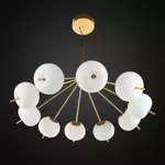 Exclusive LED hanging white gold lamp Apple C Altavola Design