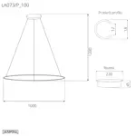 Pendant Lamp Led Ring No.1 Φ100 cm in 3k copper Altavola Design