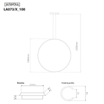 Pendant Lamp Led Ring No.1 X Φ100cm in 3k white dimmable Altavola Design