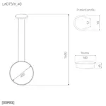 Pendant Lamp Led Ring No.1 X Φ40 cm in 3k silver dimmable Altavola Design