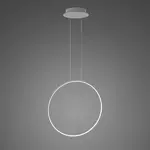 Pendant Lamp Led Ring No.1  X Φ60 cm in 4k silver Altavola Design