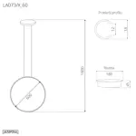 Pendant Lamp Led Ring No.1 X Φ60cm in 3k black dimmable Altavol Design