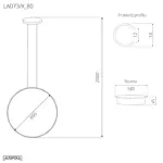 Pendant Lamp Led Ring No.1 X Φ80 cm in 4k copper Altavola Design