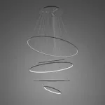 Pendant Lamp Led Ring No.5 Φ150 cm in 3k black dimmable Altavola Design