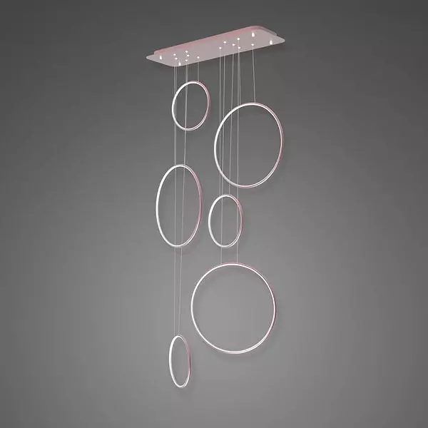 Altavola Design: Pendelleuchte Led Ring no.8 kupfer 90 cm in 4k 