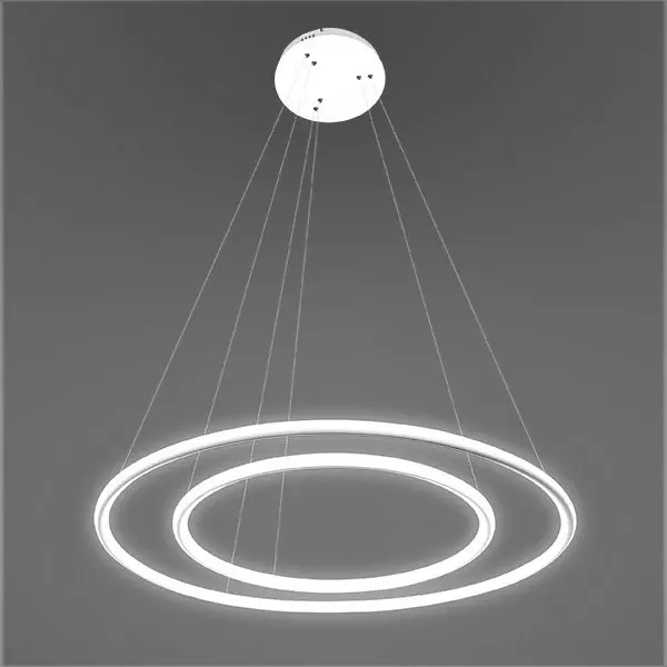 Altavola Design: moderne Lampe LED-Ringe Nr. 2 Weiss Φ60 cm in 3k
