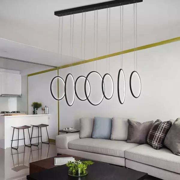 Pendelleuchte Altavola Design: Hängelampe Led Circles No. 8 in 3k schwarz