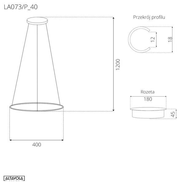 Pendelleuchte Led Ring No.1 40cm 3k kupfer