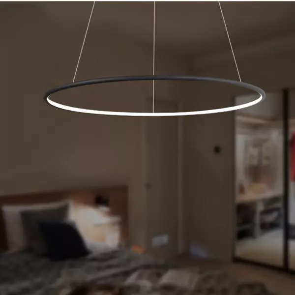 Pendelleuchte Led Ring No.1 60cm 3k Schwarz