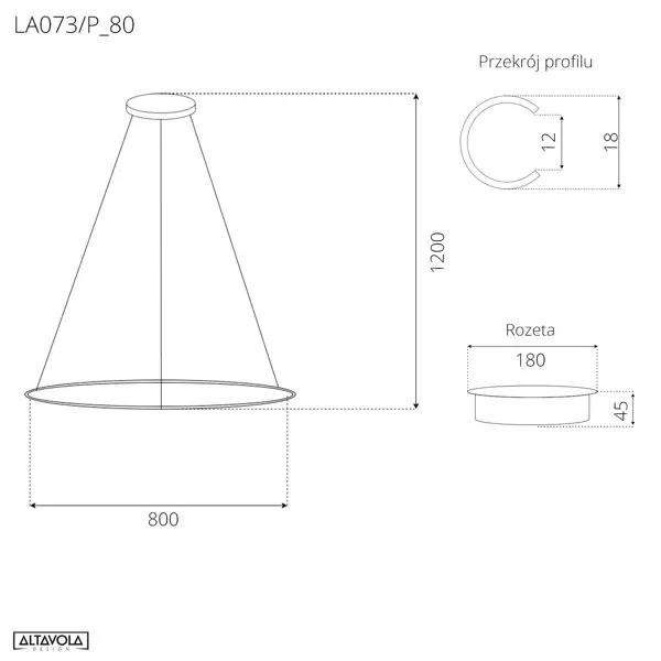 Pendelleuchte Led Ring No.1 80cm 3k Schwarz