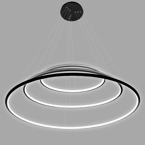 Pendelleuchte Led Ring No.3 100 cm 4k schwarz