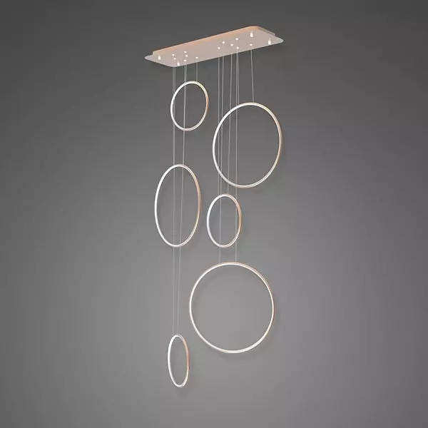 Pendelleuchte Led Ring no.8 kupfer 90cm 3k