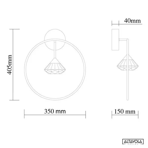 Wandlampe TIFFANY No.1 W