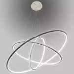 Pendelleuchte LED Ring No.3 Φ80 cm in 4k grau Altavola Design