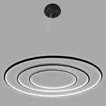 Pendelleuchte Led Ring No.3 100 cm 4k schwarz