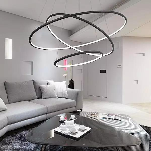 Pendelleuchte Led Ring No.3 80cm 4k schwarz