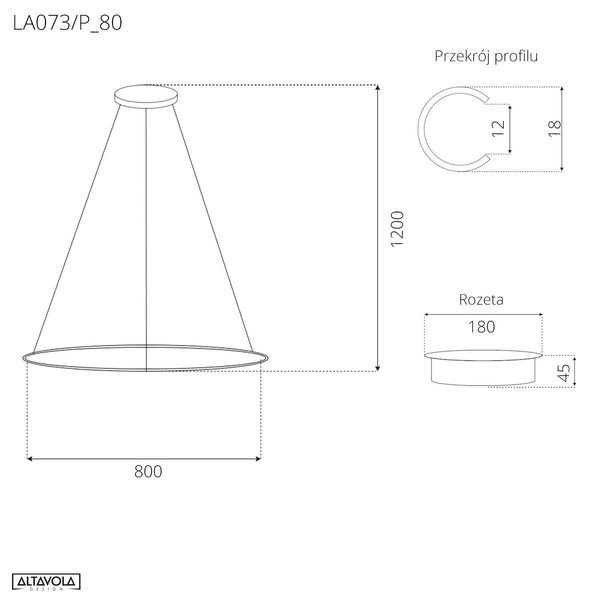 Pendelleuchte Led Ring No.1 80cm 3k 43W Schwarz