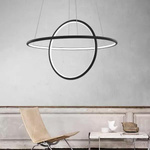 Altavola Design: Pendant Lamp Led Ring No. 2 black Φ100 cm in 3k